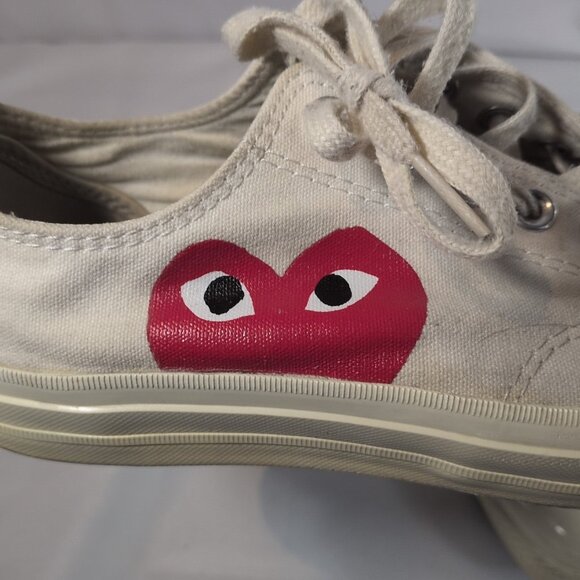 Converse Comme des Garcons Play x Chuck 70 Milk White Heart 150207C Mens 10 W 12 - Picture 15 of 16